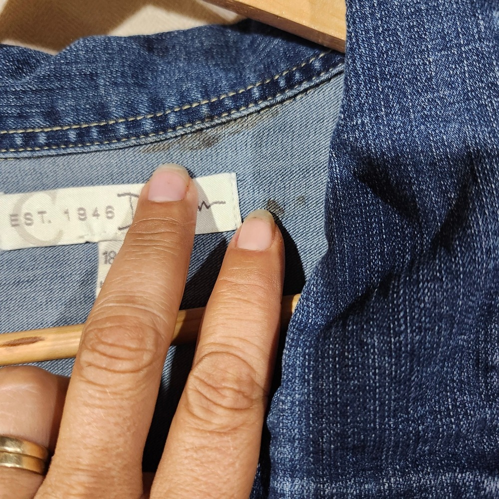 Christopher & Banks Est. 1946 Denim Jacket Blue Medium Wash Plus‎ Size 18/20W - Picture 10 of 12